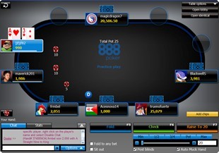 888Poker Table